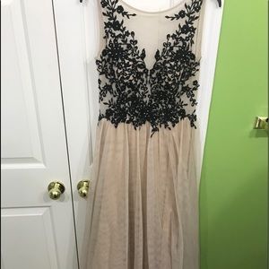 GB creme color maxi dress